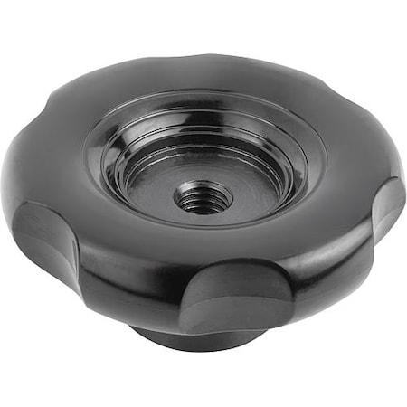 Kipp Six Lobe Knobs with internal thread, inch K0184.701A4